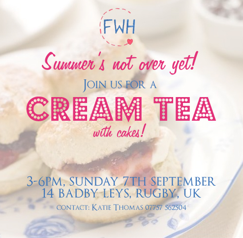 Cream teas in the garden for UK supporters of jacobs well!